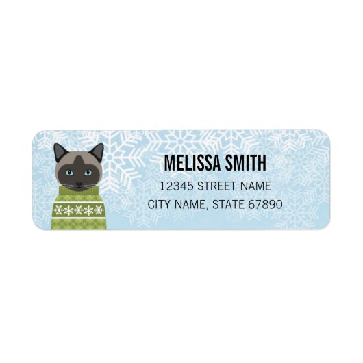 Kat Return Address Labels (Voorkant)
