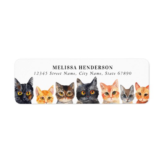 Kat Return Address Labels (Voorkant)