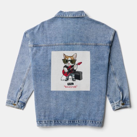 Kat Rockstar T-Shirt Denim Jacket (Achterkant)