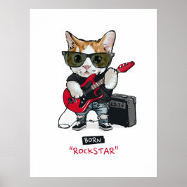Kat Rockstar T-Shirt Poster