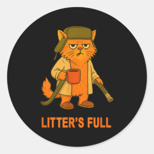 Kat Rol Is Vol Grappige Kattenliefhebber Katten Hu Ronde Sticker
