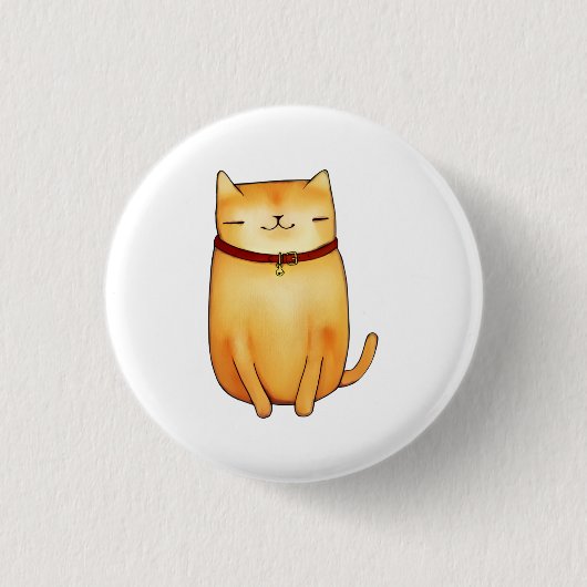 Kat Ronde Button 3,2 Cm (Voorkant)
