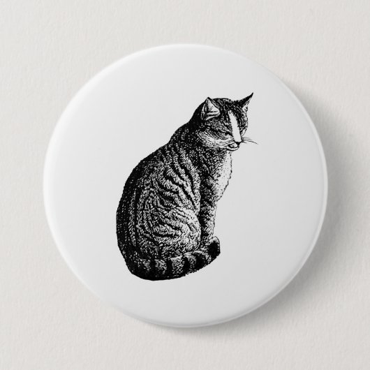 Kat Ronde Button 7,6 Cm (Voorkant)
