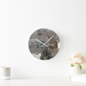 Kat-ronde (gemiddelde) wandklok ronde klok (Huis)