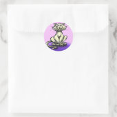 Kat Ronde Sticker (Tas)