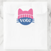 kat ronde sticker (Tas)