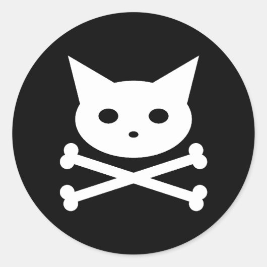 Kat Ronde Sticker (Voorkant)