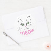 Kat Ronde Sticker (Envelop)