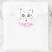 Kat Ronde Sticker (Tas)