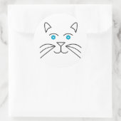 Kat Ronde Sticker (Tas)