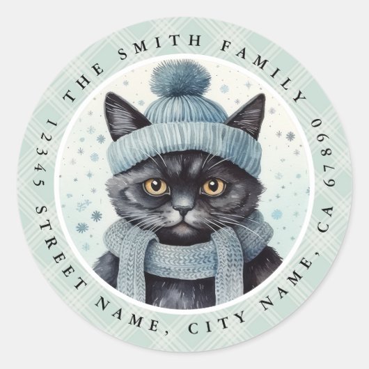 Kat Ronde Stickers (Voorkant)