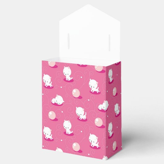 Kat Roze Kittens Sparkle Favor Box Bedankdoosjes (Geopend)