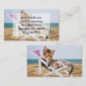 Kat rust op een zonniger visitekaartje (Voorkant / Achterkant)