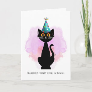 Kat   Sarcastische partij Pet Cat Funny Birthday K Kaart