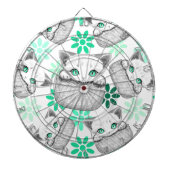 Kat Schattige en speels piekend uit een broekzak Dartbord (Voorkant)