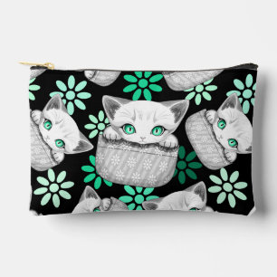 Kat Schattige en speels piekend uit een broekzak Etui
