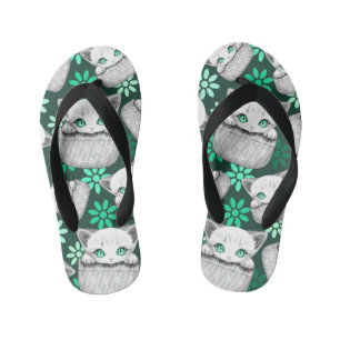 Kat Schattige en speels piekend uit een broekzak Kinder Teenslippers
