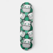 Kat Schattige en speels piekend uit een broekzak Skateboard (Voorkant)