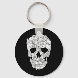 Kat schedel - Kat Skeleton Halloween Costume Idea Sleutelhanger