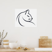 Kat schets poster (Keuken)