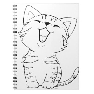 Kat Schets Tekening Grafische Kunsten Kitten Silho Notitieboek