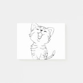 Kat Schets Tekening Grafische Kunsten Kitten Silho Post-it® Notes (Voorkant)
