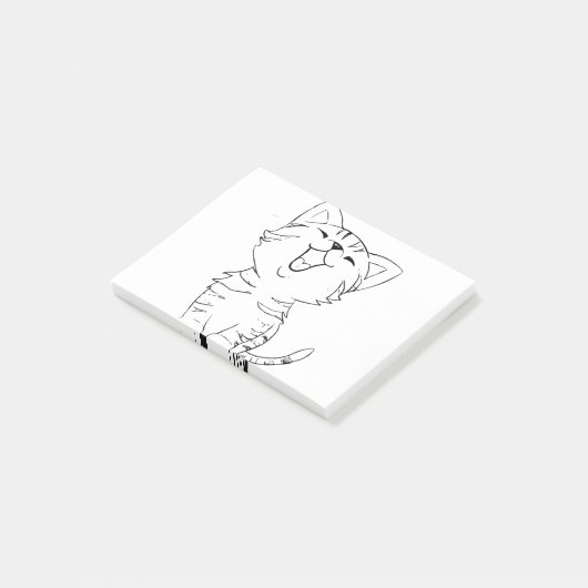 Kat Schets Tekening Grafische Kunsten Kitten Silho Post-it® Notes (Schuin)