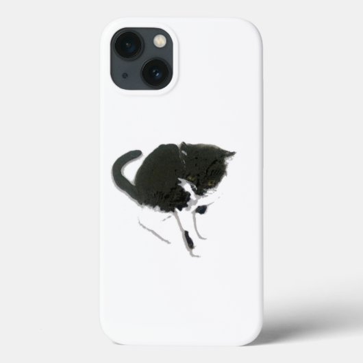 Kat Schilder zwart-wit kat Case-Mate iPhone Case (Achterkant)