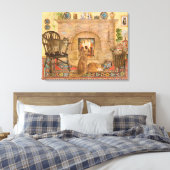 Kat schilderdoek canvas afdruk (Insitu (Slaapkamer))