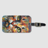 Kat schilderen bagagelabel (Voorkant (horizontaal))