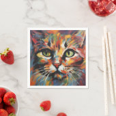 Kat schilderen servet (Insitu)