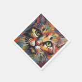 Kat schilderen servet (Hoek)