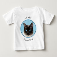 Kat schilderen van Siamese - Kute Original Cat Art