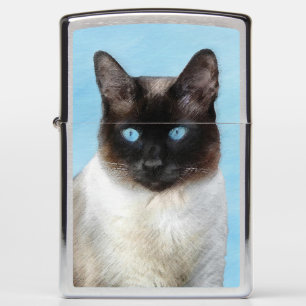 Kat schilderen van Siamese - Kute Original Cat Art