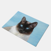 Kat schilderen van Siamese - Kute Original Cat Art Deurmat (Schuin)