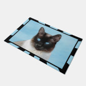 Kat schilderen van Siamese - Kute Original Cat Art Deurmat (Schuin)