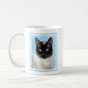 Kat schilderen van Siamese - Kute Original Cat Art Koffiemok