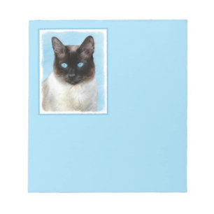 Kat schilderen van Siamese - Kute Original Cat Art Notitieblok
