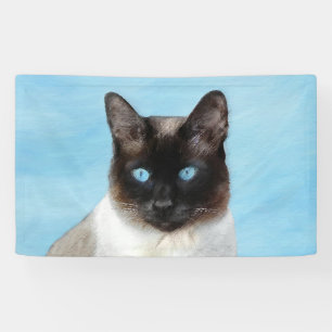Kat schilderen van Siamese - Kute Original Cat Art Spandoek