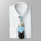 Kat schilderen van Siamese - Kute Original Cat Art Stropdas (Gebonden)