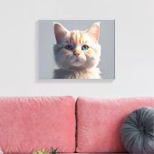 Kat-schilderij Canvas Afdruk (Insitu (Woonkamer))