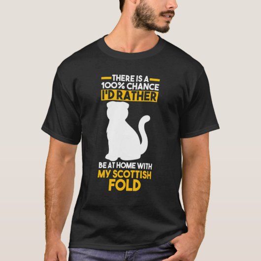 Kat Scottish Fold T-shirt (Voorkant)