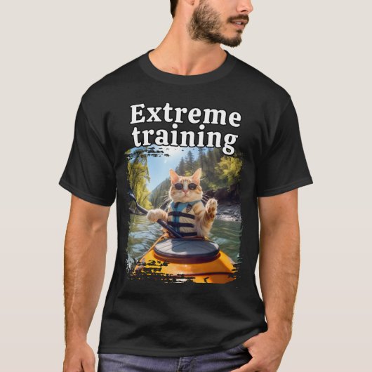 Kat Selfi Meme-Cat Selfie Kajak Paddle T-shirt (Voorkant)