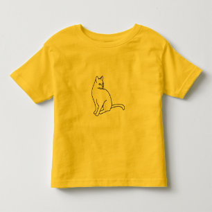 Kat, shirt in zittende kleur