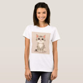 Kat-shirt T-shirt (Voorkant volledig)