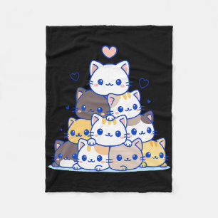 Kat Shirten Vrouwen Schattigee Katten Anime Kawaii Fleece Deken