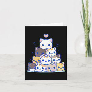 Kat Shirten Vrouwen Schattigee Katten Anime Kawaii Kaart