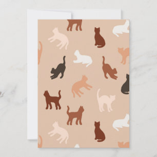 Kat silhouet bedankkaart