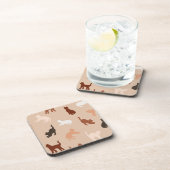 Kat silhouet bier onderzetter (Rechterzijde)