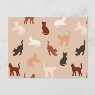 Kat silhouet briefkaart